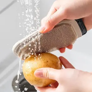 Multi-Functional Fruit and Vegetable Cleaning Brush for Home Use, Kitchen Dish Scrubber with Integrated Design, Durable Brush
