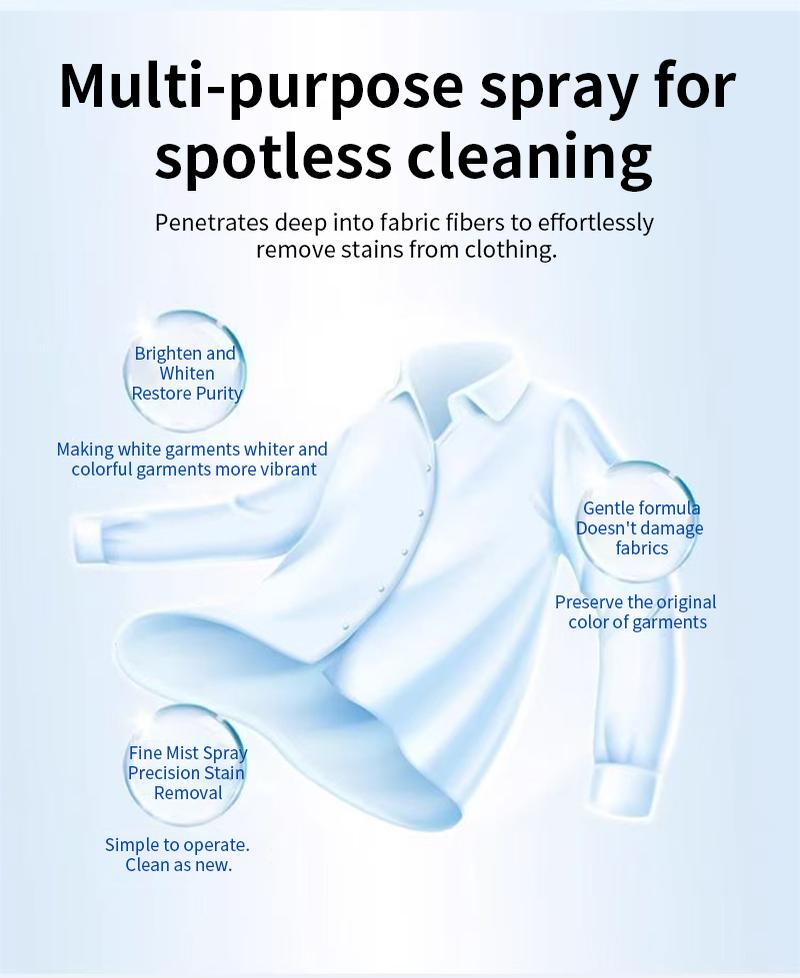 FlyCleanse Clothing emulsifier，Non-Ionic Laundry Pre-Treatment for Vintage Clothes & Thrift Finds - Restores Faded Colors, No Damage​​, sanitizer, fabric conditioner， Spot Stain Eliminator Household, laundry detergent