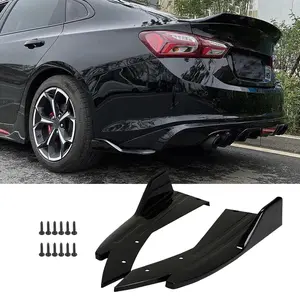 Rear Bumper Side Diffuser Splitter Spats Black For Chevy Malibu 2016-2024