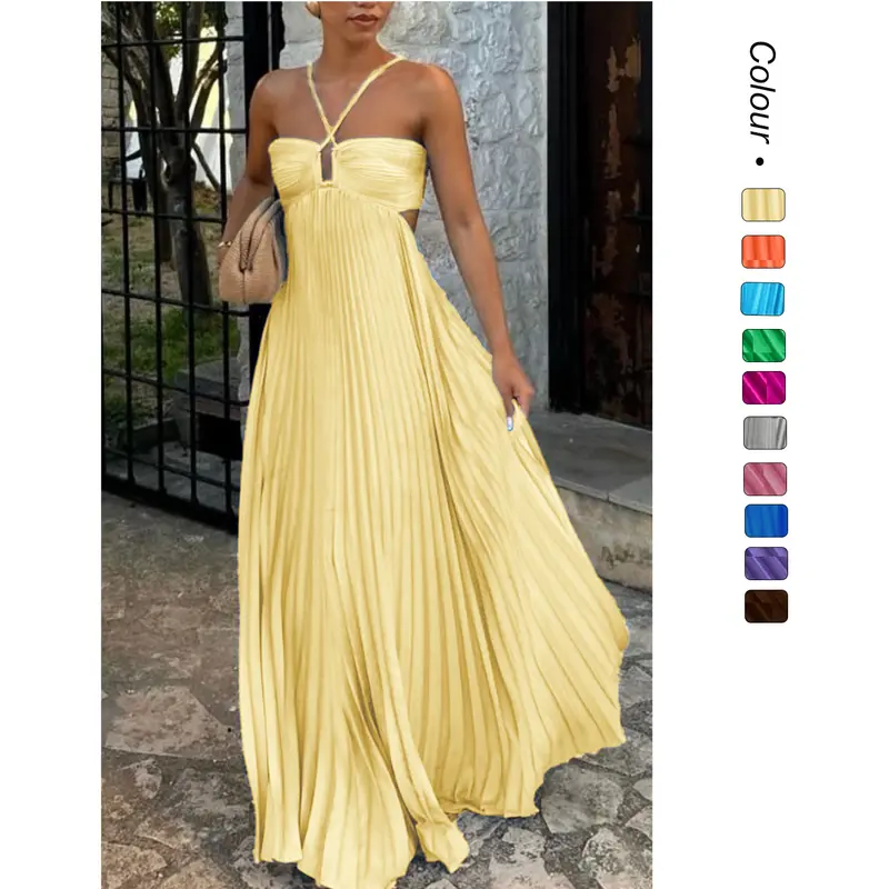 pleated dress bottlemess brinch - TikTok Shop