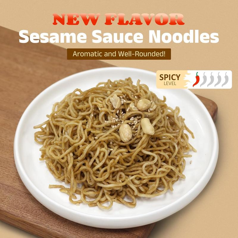 HealSpot High Protein Instant Ramen, 30g Plant Based Protein, Low Fat, Low Carb, Non GMO, Keto Friendly, Plant Based Dry Mixed Ramen, 6 Packs of Sesame Sauce Flavor