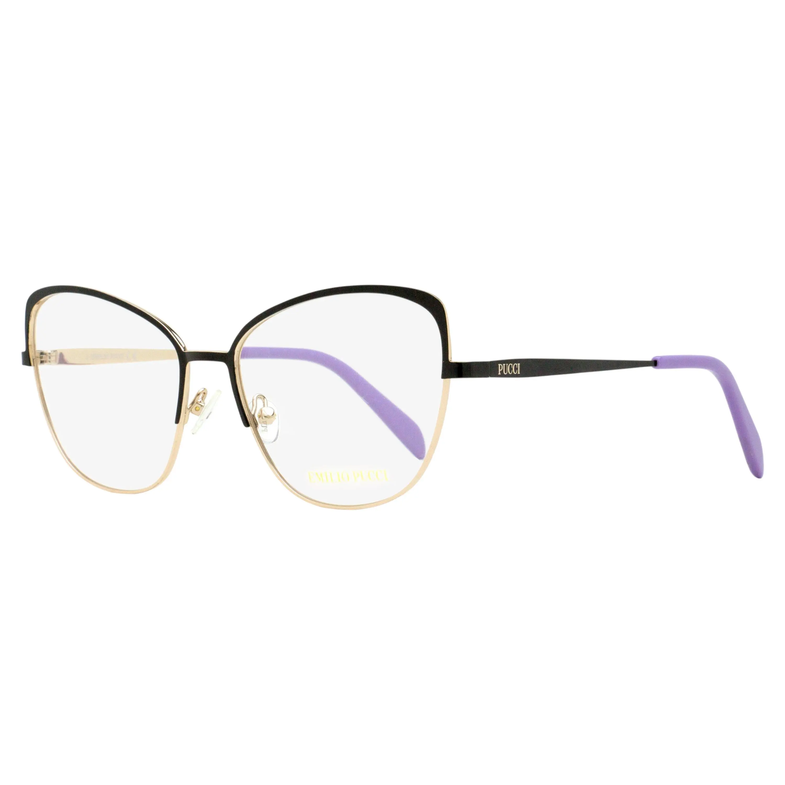 Pucci Slim Butterfly Eyeglasses EP5188 005 Gold/Black 56mm