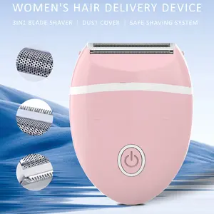 Portable Hair Remover for Women, Wireless Electric Trimmer, Travel Shaver, Painless Precision Shaver, Facial Leg Arm Underarm Bikini Area, 2 Aa Batteries Required