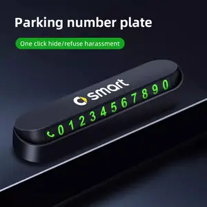 Car Temporary Parking Number Plate Phone Move Car Card Interior Accessories For Smart EQ Fortwo Forfour 453 451 452 450 454 Roadster Forjeremy Forspeed Forstar Crossblade