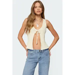 Verona Split Front Knit Top