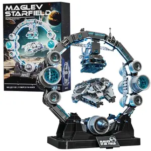 Zestopia Magnetic Spaceship Battleship 1196Pcs Assembly Building Block Model Ornament Educational Science Boys/Adult Toy,Suspended Millennium Falcon,14+, magnetic blocks fun gifts