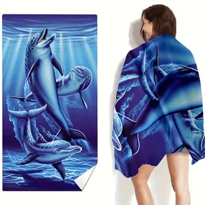 1pc Large 59"x29" Extra Thick Beach Towel - Quick-Dry Microfiber Bath Towel for s &, Lightweight, & Windproof for Pool, Spa, Travel, Swimming - Oversized bathing sheet for men, Women