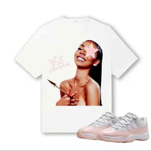 A J Retro 11 Low Legend Pink Shirt, Mariahhhhh Scientist Pink Star Shirt To Match Sneaker Graphic Rap Tee Shirt Classic Cotton Unisex