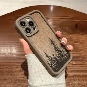Creative forest pattern Case for iPhone 17 Pro Max 16 16e 15 14 Plus 13 12 Mini 11 Air X XS Pattern Soft TPU Rubber Camera Protection Rugged Mobile Phone Cover Gift