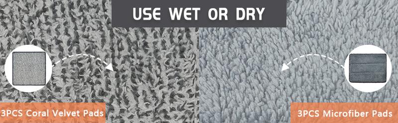 Baseboard Cleaner Tool With Long Handle Wall Cleaner Mop With Extendable Handle 6 Reusable Mop Pads Duster Cleaning Tools For Baseboard Floor Door Molding Skirting Board Ceiling Wall Window Tile Adjustable,Christmas Gift