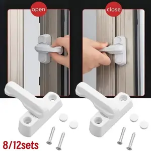 8/12sets of anti-theft window locks, T-shaped locks, household door and window accessories, used for windows and balcony doors