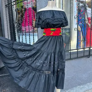 Day of the dead Catrina Black solid dress