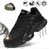 Steel Toe Shoes for Men Indestructible Work Shoes Lightweight Steel Toe Sneakers Women Safety Shoes Puncture Proof Composite Toe Shoes
