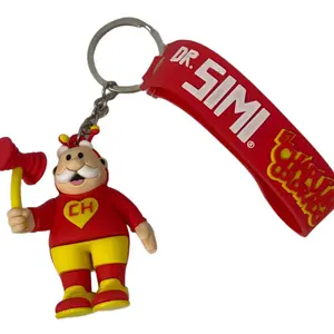 Dr. Simi Llavero Keychain - Character from El Chapulin, Colorado, Featuring Red Outfit and Heart Design