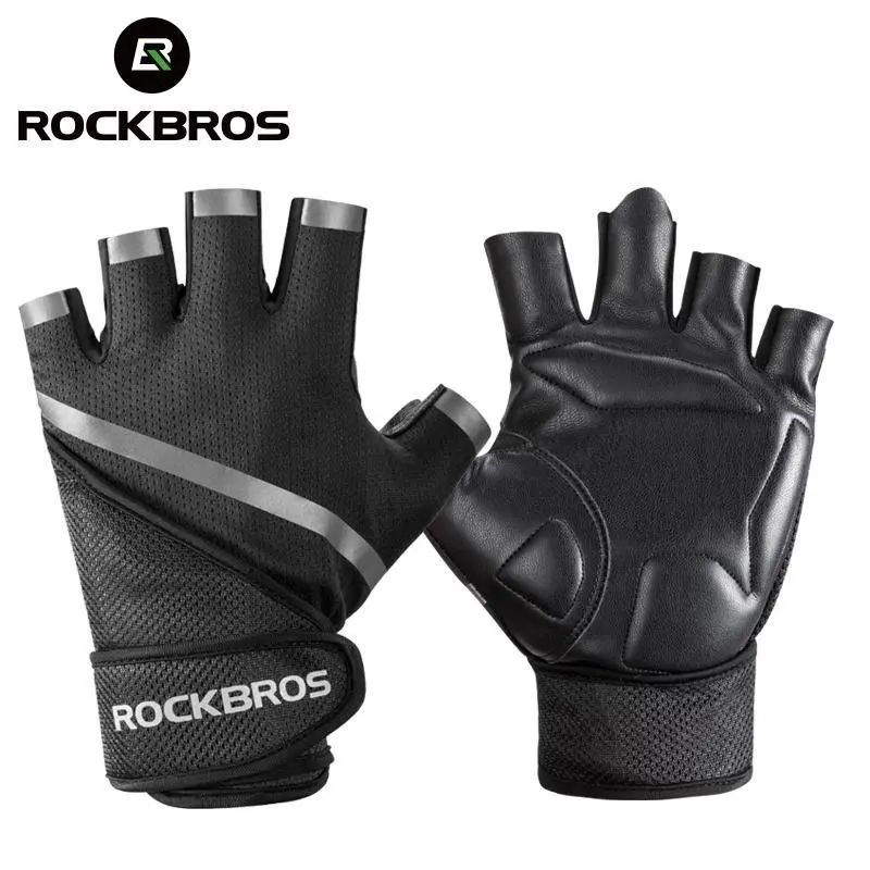 ROCKBORS Gym Anti-Slip Weight Lifting Fitness Gloves Half Finger