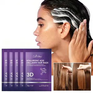 3D Collagen Hair Mask — Nourishes hair, smooths frizz, leaves hair soft and silky. Lightweight, non-greasy, for all hair types. With continued use, hair becomes hydrated, glossy, easy to comb, free from dryness and tangles, revealing radiant elegance.