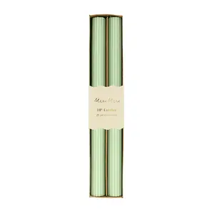Sea Foam Green Table Candles - Pack of 2