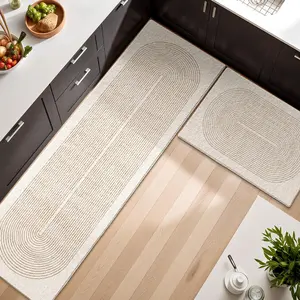 Fashionable Geometric Pattern Bath Mat, 1 Count Non-slip Soft Entrance Door Mat, Machine Washable Kitchen Rug for Kitchen, Bedroom, Stairway, Home Decoration, Modern Geometric Rug, Decorative Rug