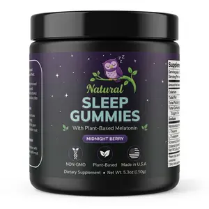 Natural Sleep Gummies, Balance Daily Therapy Plant-Based Supplement with Melatonin, L-Theanine, and L-Tryptophan Stress Focus