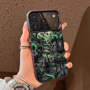 Cool Skeleton Claws and Money Pattern Case for iPhone 17 Pro Max 17 Air 16/15/14/13/12/11 Pro Max XR XS E Plus Retro High-end Shockproof Drop Screen Protection Cute Durable PC Smartphone Cover