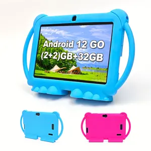 7-inch Kids Tablet, 32GB ROM, 2GB RAM Android 13.0, 2.4G WiFi | Eye Protection Screen | Parental Control | Dual Cameras | Shockproof Silicone Case | Educational Apps | Built-in Speaker | Kids Tablet with Dynamic Display | Shockproof Design