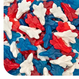 Patriotic Candy - 2 Pound Pack - 4th of July Gummies - Red White and Blue Candy Planes for Memorial Day, Military Homecomings & Aviation Themed Parties - Berry Flavored