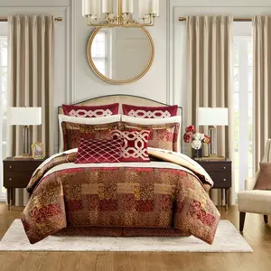 Galleria Red 4-Piece Comforter Set By Croscill