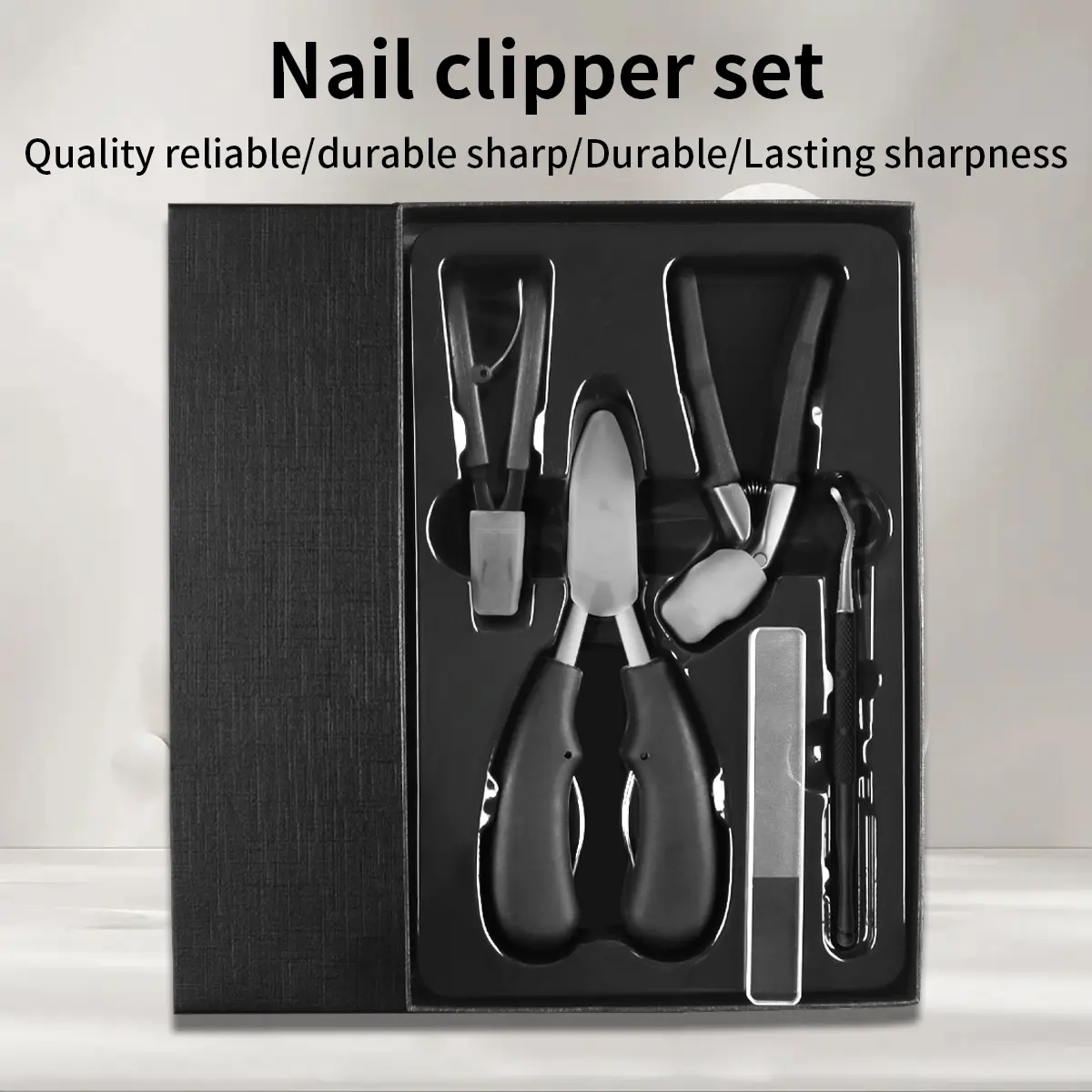 Premium Stainless Steel 5-Piece Multi-Tool Manicure & Pedicure Kit Gift Box - Professional Clippers, Files, Nail Supplies for Adults' Beauty Care, Pedicure at Home, Salon Use (Meaningful Gifts, Single Item), Nails Kit Set