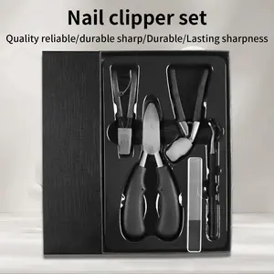 Premium gift box set, professional nail clipper set, 5 pieces/set of stainless steel nail clippers, nail files, and nail clippers, home and salon nail and foot repair tools, suitable for both men and women as gifts   nail drill  Cutics