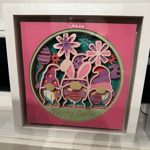 9”x9” Framed Multilayered Mandala Art in Shadow Box - Unique Designs and Colors, Great for Home or Office Decor, Perfect for Gifts - Hanging