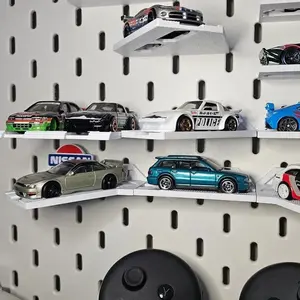 1/64 Scale Car Display Stand, Compatible with Ikea Skadis, Car Model Storage Rack, Showcase Base, Display Bases, Ideal Gift for Car Enthusiasts