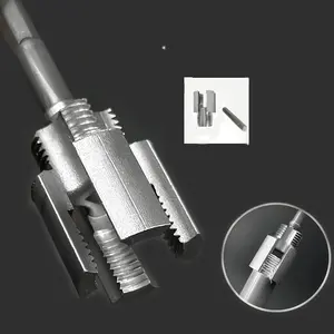 Home DIY Plumbing Threader Tool Kit Set with Standard Dies for Quick Internal and External Pipe Threading