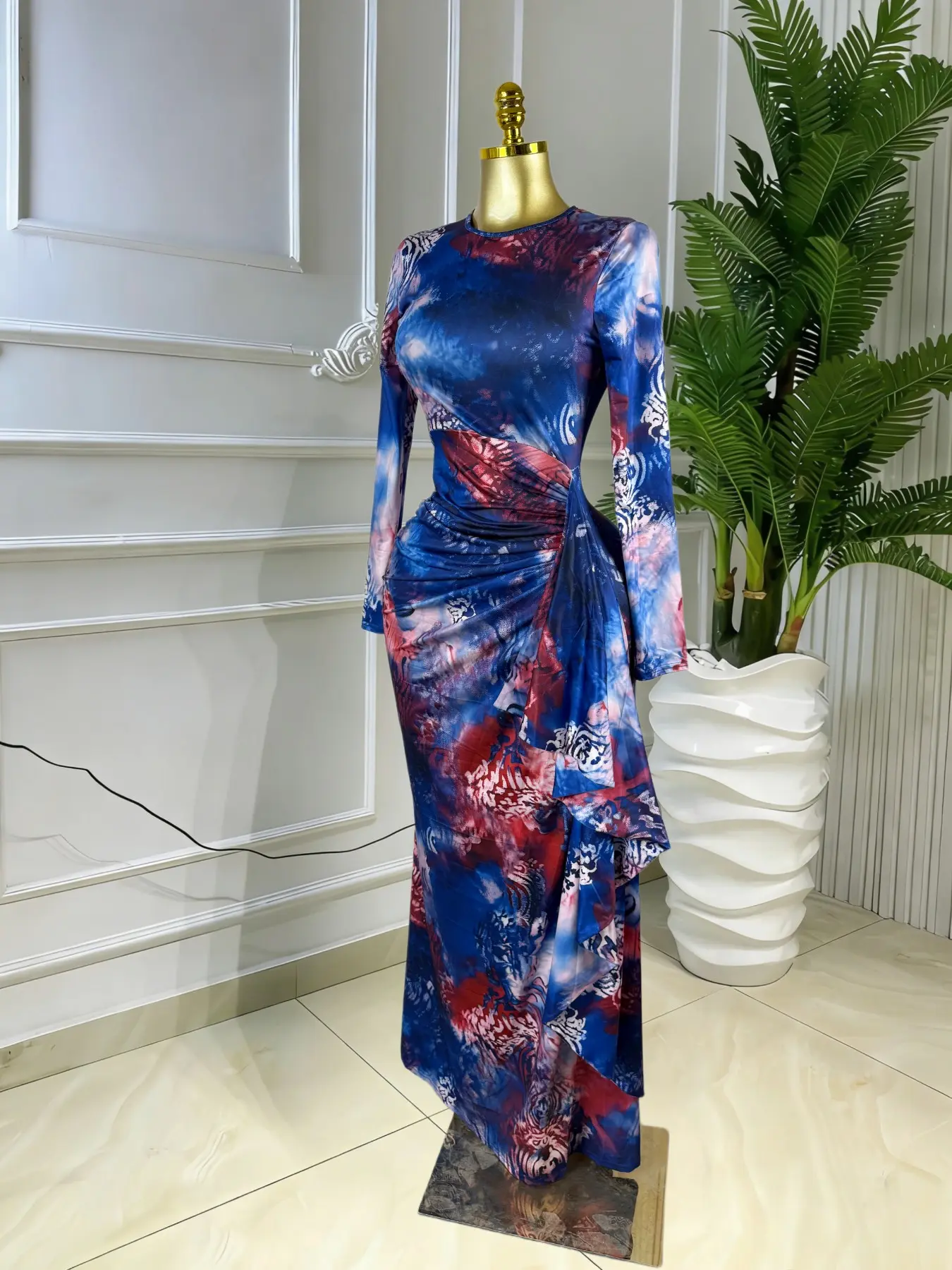 long sleeve festival dress Bell Sleeve Goddess Boho Dress in Amethyst main image 1