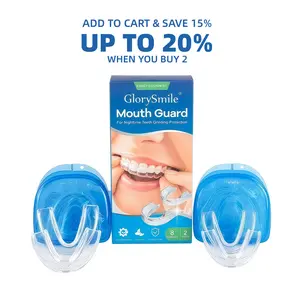 GlorySmile  Professional Teeth Grinding Mouth Guard, BPA Free, Relieve Bruxism, TMJ & Headache, Whitening Tray Compatible
