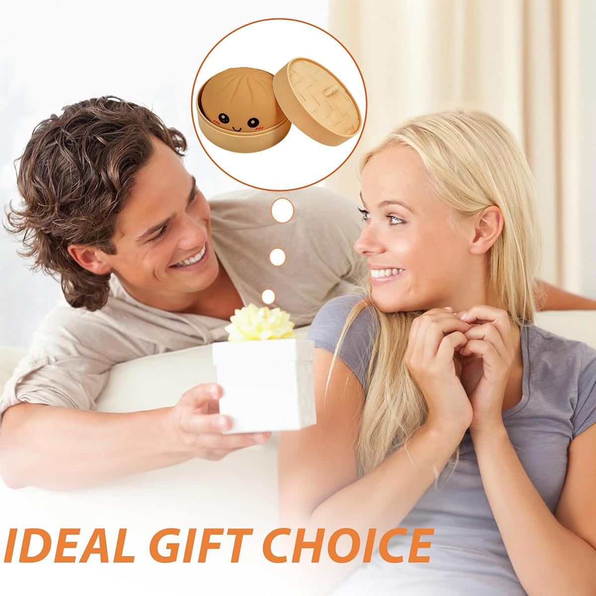 Soft Dumpling-shaped toy  Soft stress-relieving toy  Suitable for children and adults as an anxiety relief product  Elastic toy  Gift suitable for boys and girls  Gift for teenagers (in various colors)