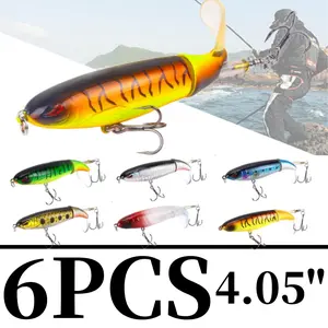 MShenandoah Simple Streamer，Rattle Toad Pro，ad Eel Soft Swimbaits，bebber fishing lure， Whopper Fishing Lure, Bass Popper Lure kit, Topwater Fishing Lures with Rotating Tail, Floating Popper for Freshwater Saltwater Sports & Outdoor