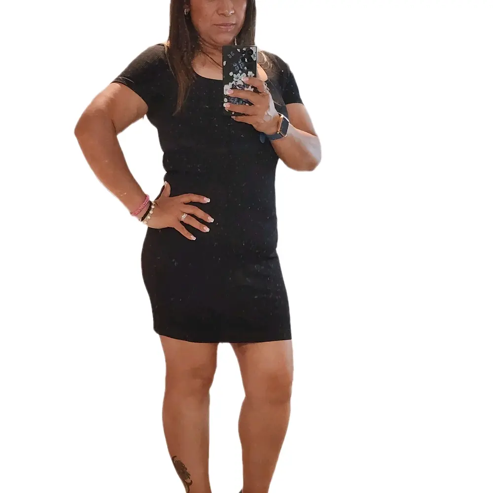 OQQ Black Short Dress - Athletic Fit True to Size Simple Elegant Wardrobe Addition for Women