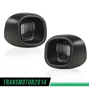 2Pc License Plate Light Rear Bumper Tag Lamp Fit For Chevy S10 GMC Sonoma Black
