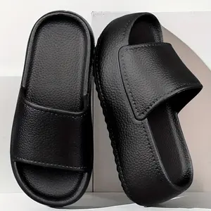 Daily Everyday WearDaily Everyday WearWomen'S Platform Solid Color Sandals, Slip On Soft Sole Walking Comfort Sandals, Casual Wedge Vacation Sandals Footwear Shoe Girl Slide Black Slipper Flipflop
