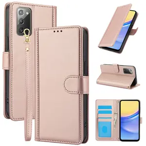 Galaxy Note20 Ultra & Galaxy Note20 Compatible Protective Phone Case with Short Lanyard, Anti-Drop Wallet with Card Slot and Magnetic Flip Cover, Accessories
