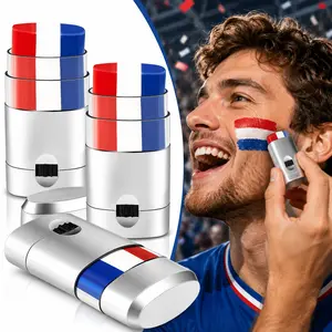 1 / 3 Pcs Red White Blue Eye Face Paint, Blendable Safe Glare Reduction Football Face Paint, 4th of July Paint Accessories, for 2026 Football Game, Sports Makeup, Adults, Athletes, Baseball, Softball Players