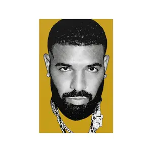 Drizzy Iceman Yellow Male Portrait Pop Art Matte Paper Poster, Home Decor Wall Art Print