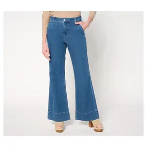Me by Jennie Garth Regular Indigo Full Length Flare Jeans