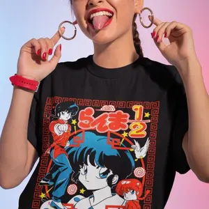 Unisex Ranma Saotome Anime TShirt, Genma Panda Manga Shirt