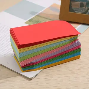100pcs Colorful Envelope Packaging Paper, Transparent Storage Bags, Small Fresh Plain Gift Wrapping, Chinese Style Set