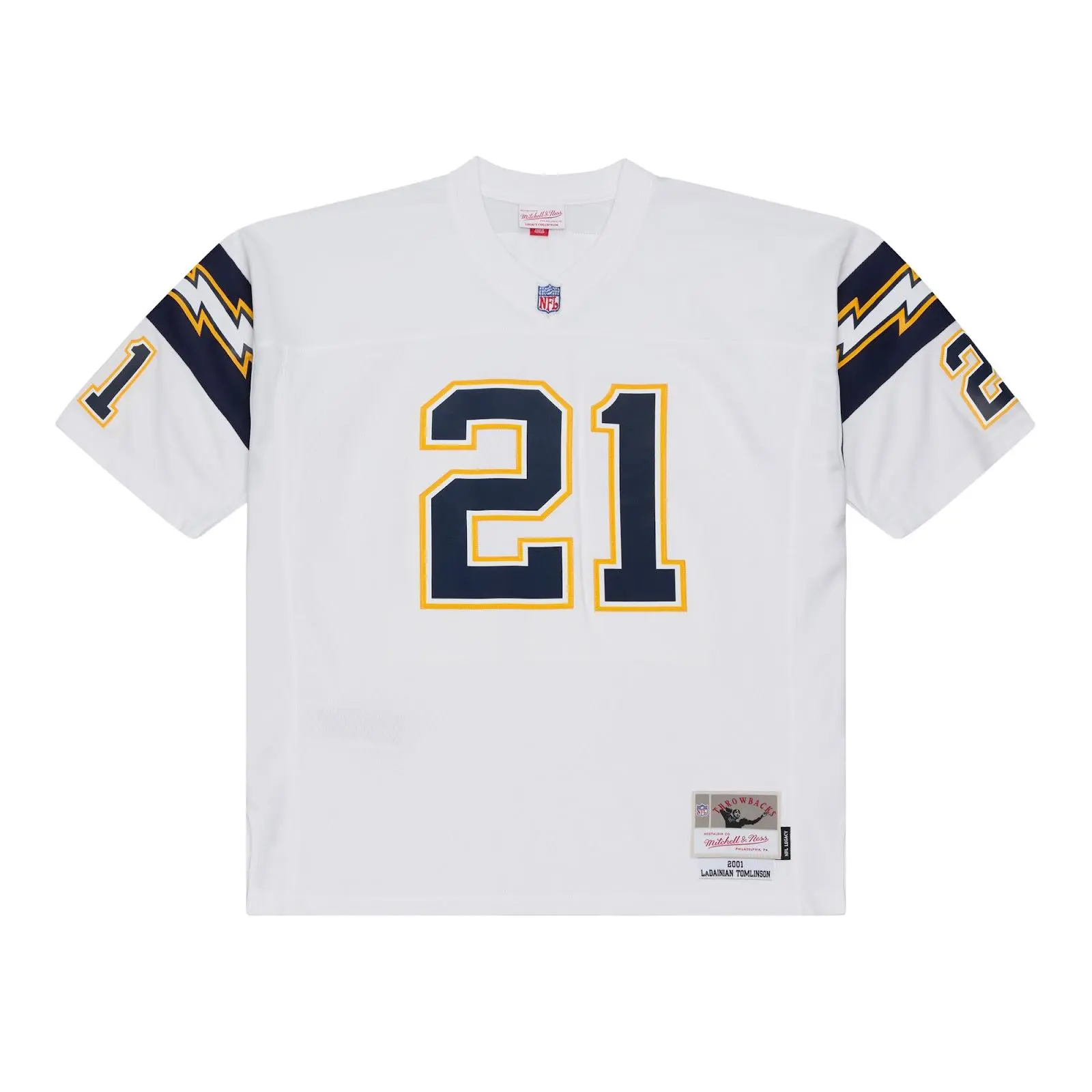 LaDainian Tomlinson San Diego Chargers 2001 White Legacy Jersey NFL Throwback Mitchell & Ness