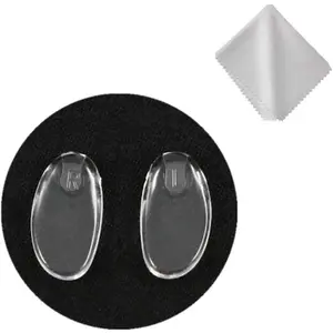 Eyeglass Nose Pads Replacement for Frameless Glasses Eye Glasses and Eyewear Frames,Soft  Plug in Eye Glasses  Push in Nose ,Clear Repair Kit