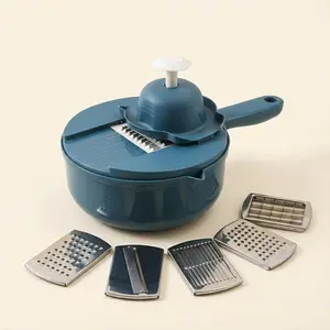 9-in-1 Vegetable Chopper with Container — Cuts Onion, Slices and Dices by Hand