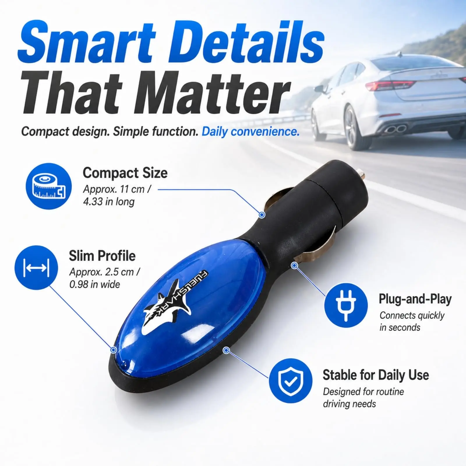 Car Fuel Saver 2pcs, 2026 New Upgrade Fuelshark Fuel Sync Device, Gas Saver for Car & Truck, Automotive Spill Saver Auto Save 10-30% on Gas Economizer