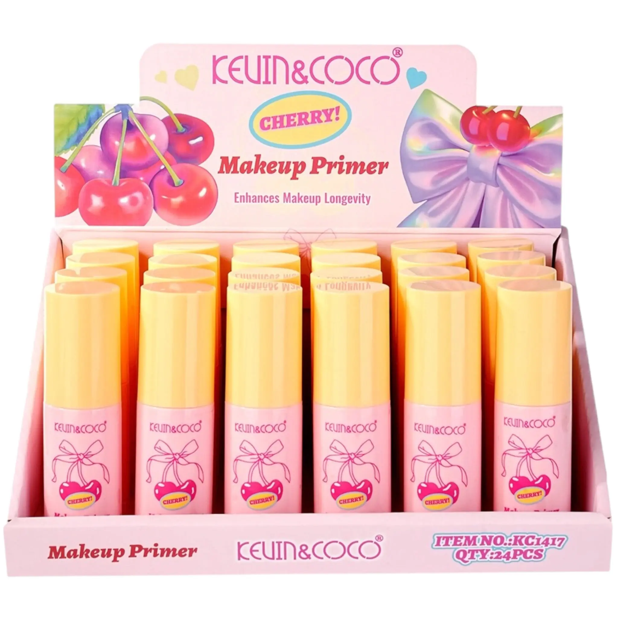 Kevin & Coco Cherry Makeup Primer - Wholesale Display 24 Units (KC1417)
